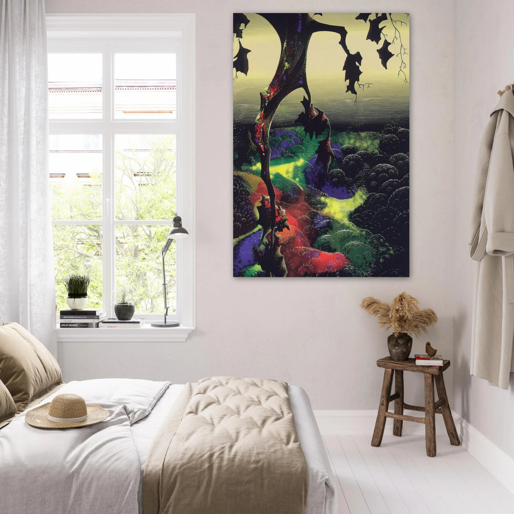 Crimson Red and Gold Poster | Eyvind Earle Poster | Eyvind Earle Prints