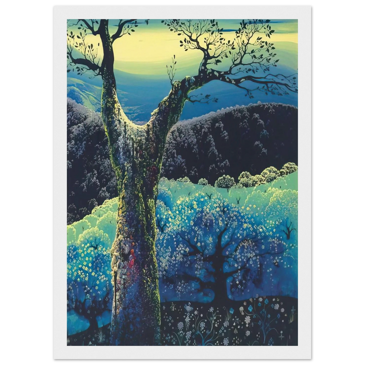 Orchard in Bloom Framed Poster | Eyvind Earle Framed Prints Wall Art | Eyvind Earle Prints