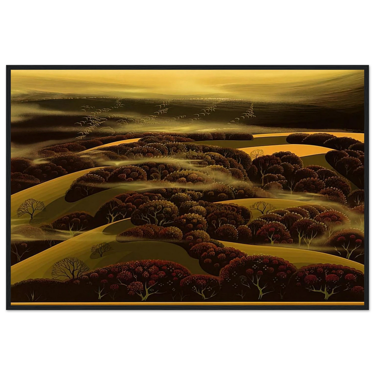 When the Fog Rolls In Framed Poster | Eyvind Earle Framed Prints Wall Art | Eyvind Earle Prints