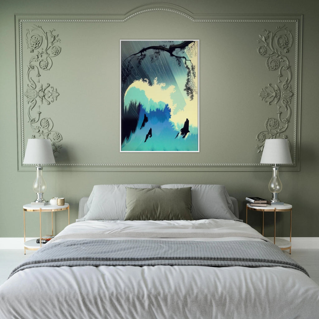 Ocean Splash Framed Poster | Eyvind Earle Framed Prints Wall Art | Eyvind Earle Prints