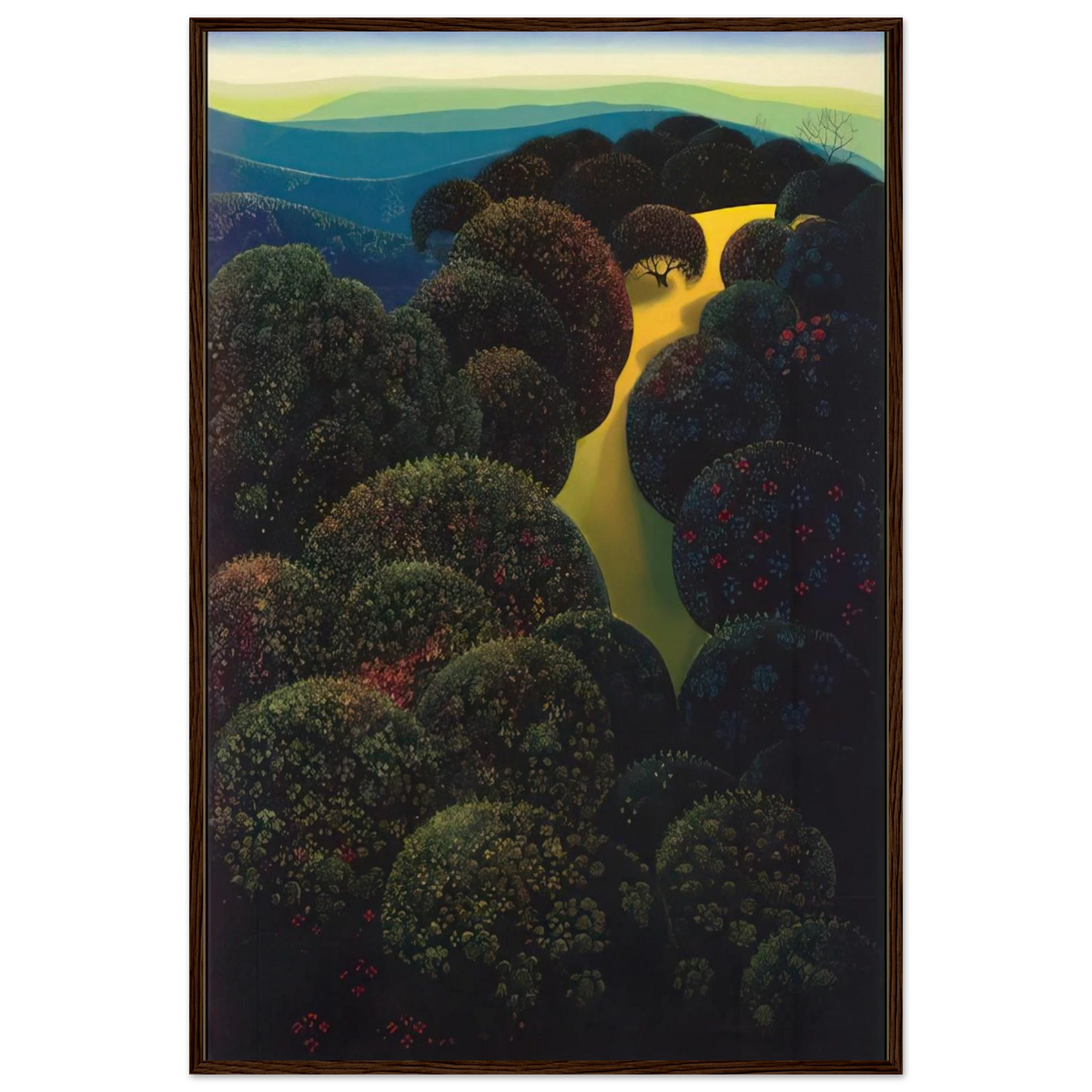 Hidden Pasture Framed Poster | Eyvind Earle Framed Prints Wall Art | Eyvind Earle Prints
