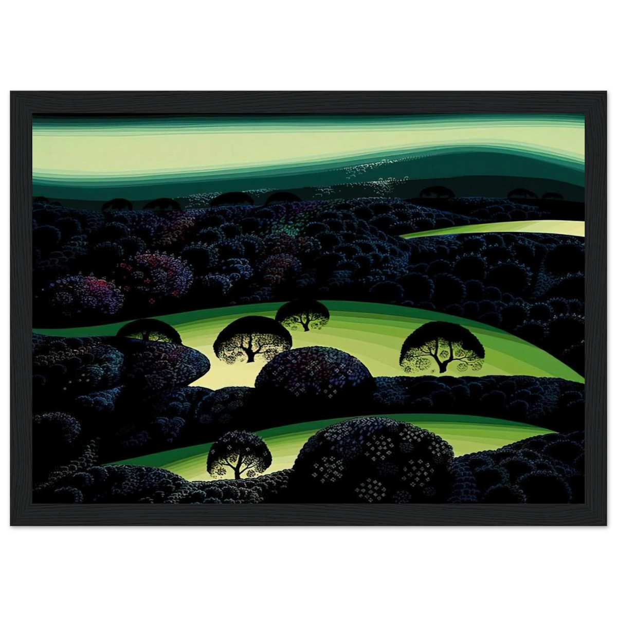Nocturne Framed Poster | Eyvind Earle Framed Prints Wall Art | Eyvind Earle Prints