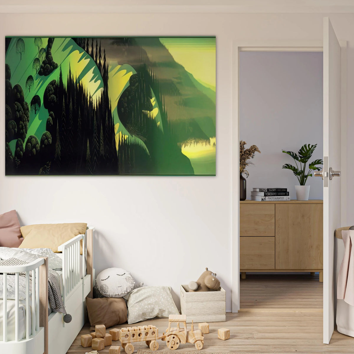 Three Pastures by the Sea Poster | Eyvind Earle Poster | Eyvind Earle Prints