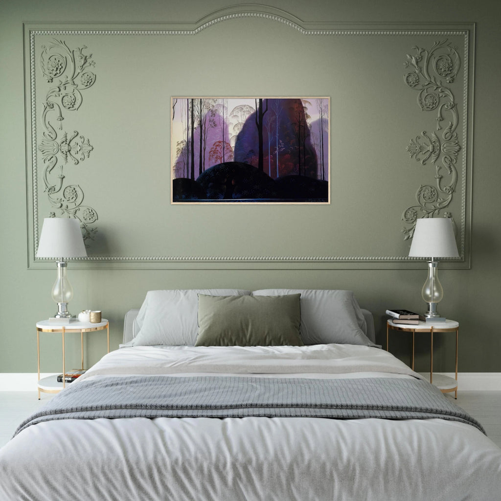 Mauve Redand Purple Framed Poster | Eyvind Earle Framed Prints Wall Art | Eyvind Earle Prints