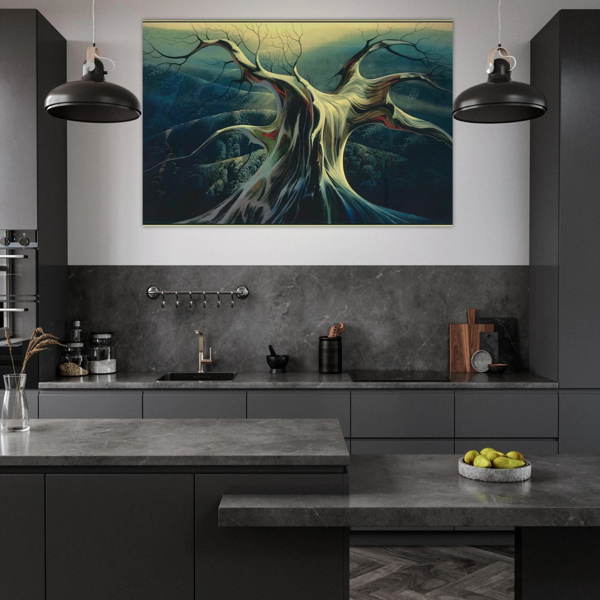 Moonlit Tree Trunk Poster | Eyvind Earle Poster | Eyvind Earle Prints