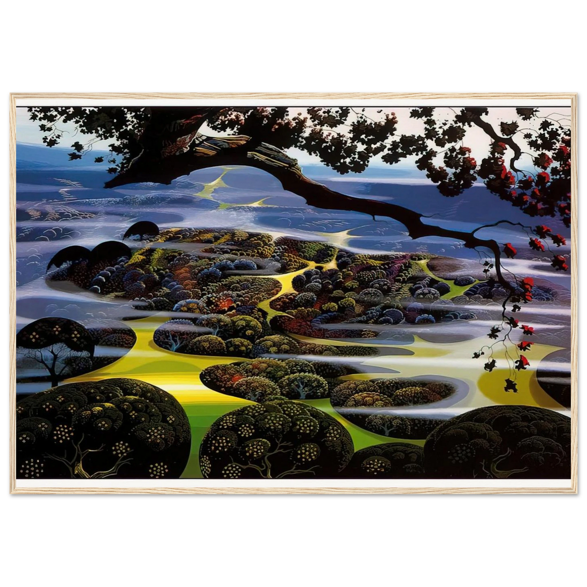 Mystic Mountain Framed Poster | Eyvind Earle Framed Prints Wall Art | Eyvind Earle Prints