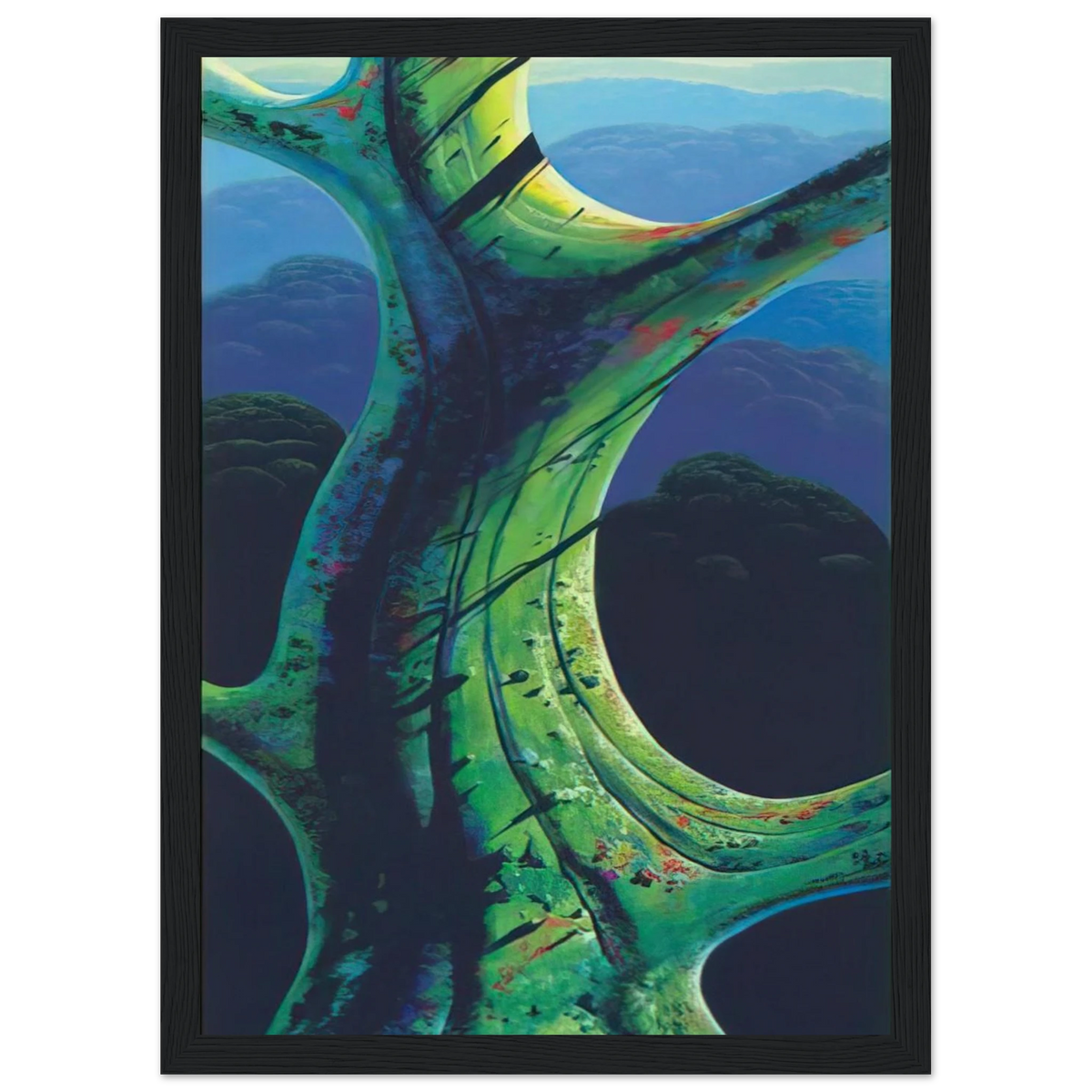 Sky Reach Framed Poster | Eyvind Earle Framed Prints Wall Art | Eyvind Earle Prints