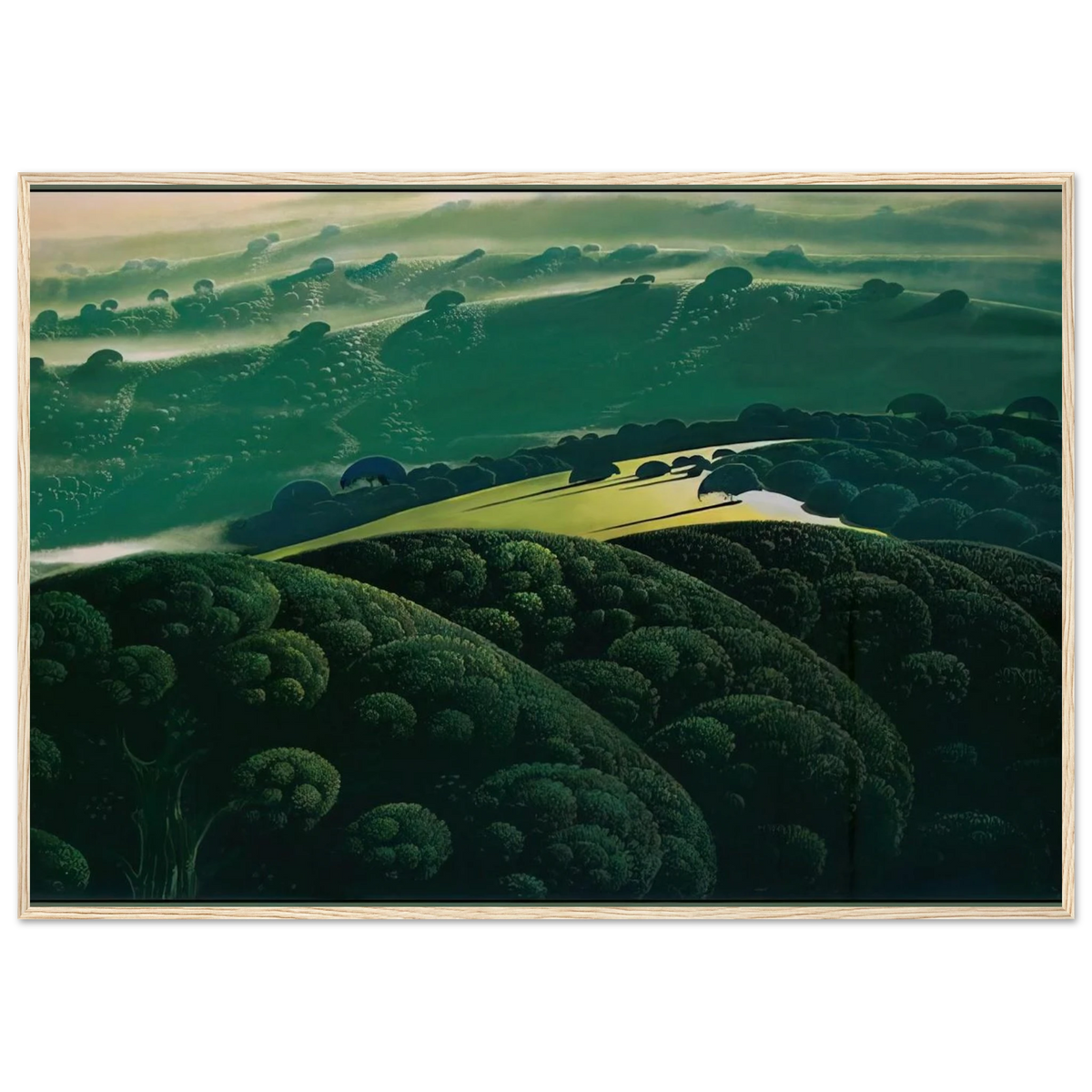 Morning Fog Framed Poster | Eyvind Earle Framed Prints Wall Art | Eyvind Earle Prints
