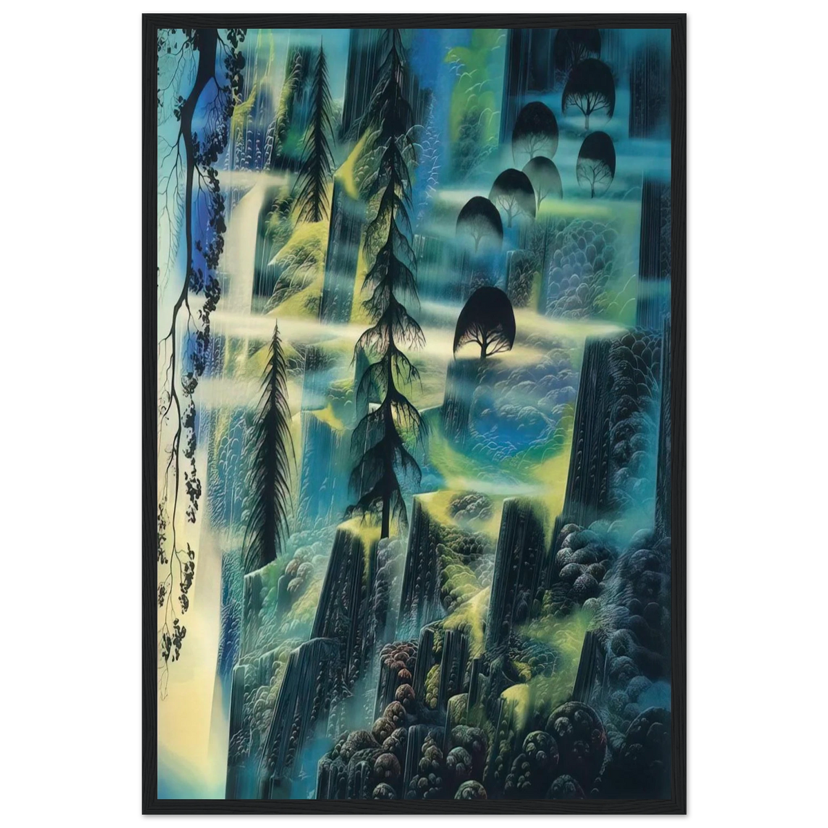 Where Eagles Fly Framed Poster | Eyvind Earle Framed Prints Wall Art | Eyvind Earle Prints