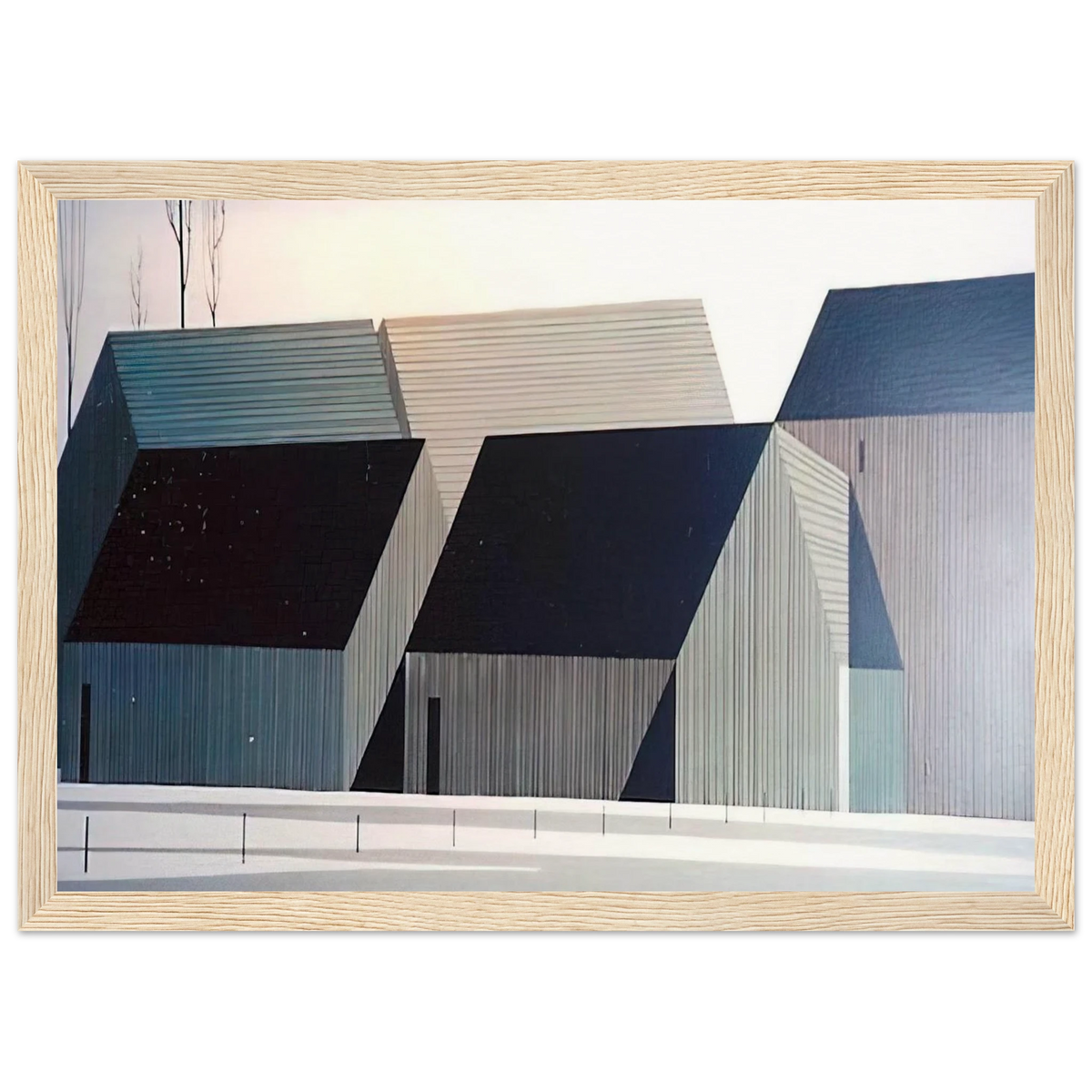 Barns Framed Poster | Eyvind Earle Framed Prints Wall Art | Eyvind Earle Prints