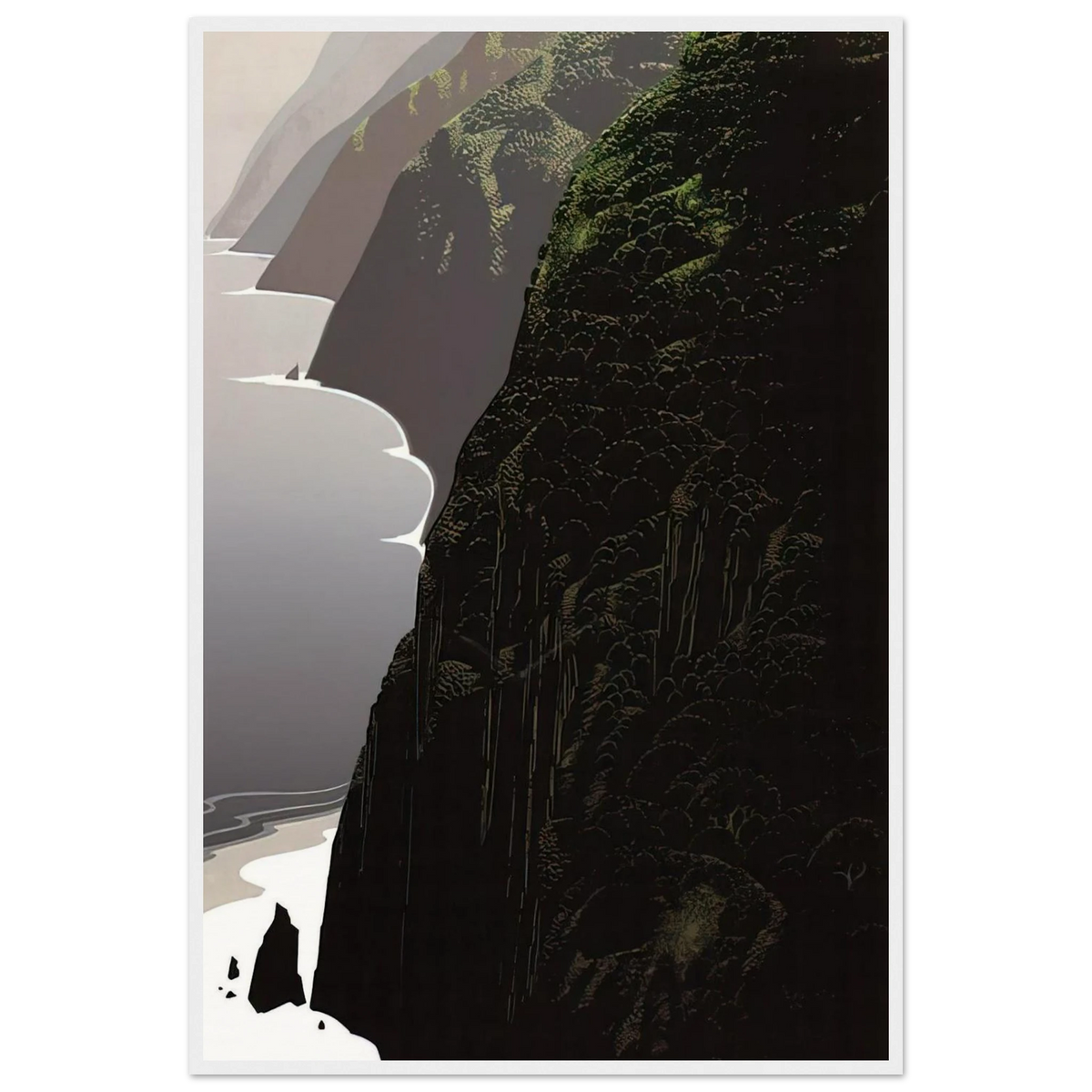 Big Sur Coastline Framed Poster | Eyvind Earle Framed Prints Wall Art | Eyvind Earle Prints