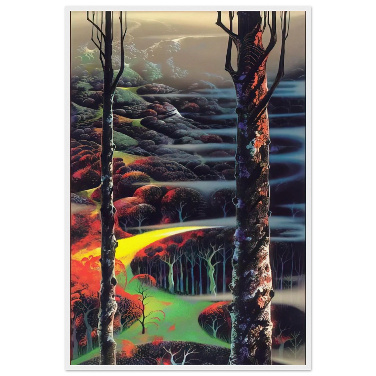 A Touch of Autumn Framed Poster | Eyvind Earle Framed Prints Wall Art | Eyvind Earle Prints
