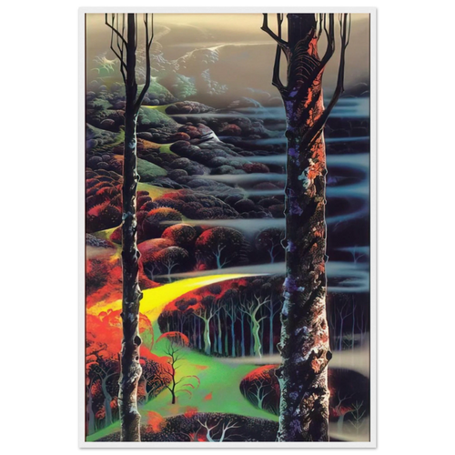 A Touch of Autumn Framed Poster | Eyvind Earle Framed Prints Wall Art | Eyvind Earle Prints