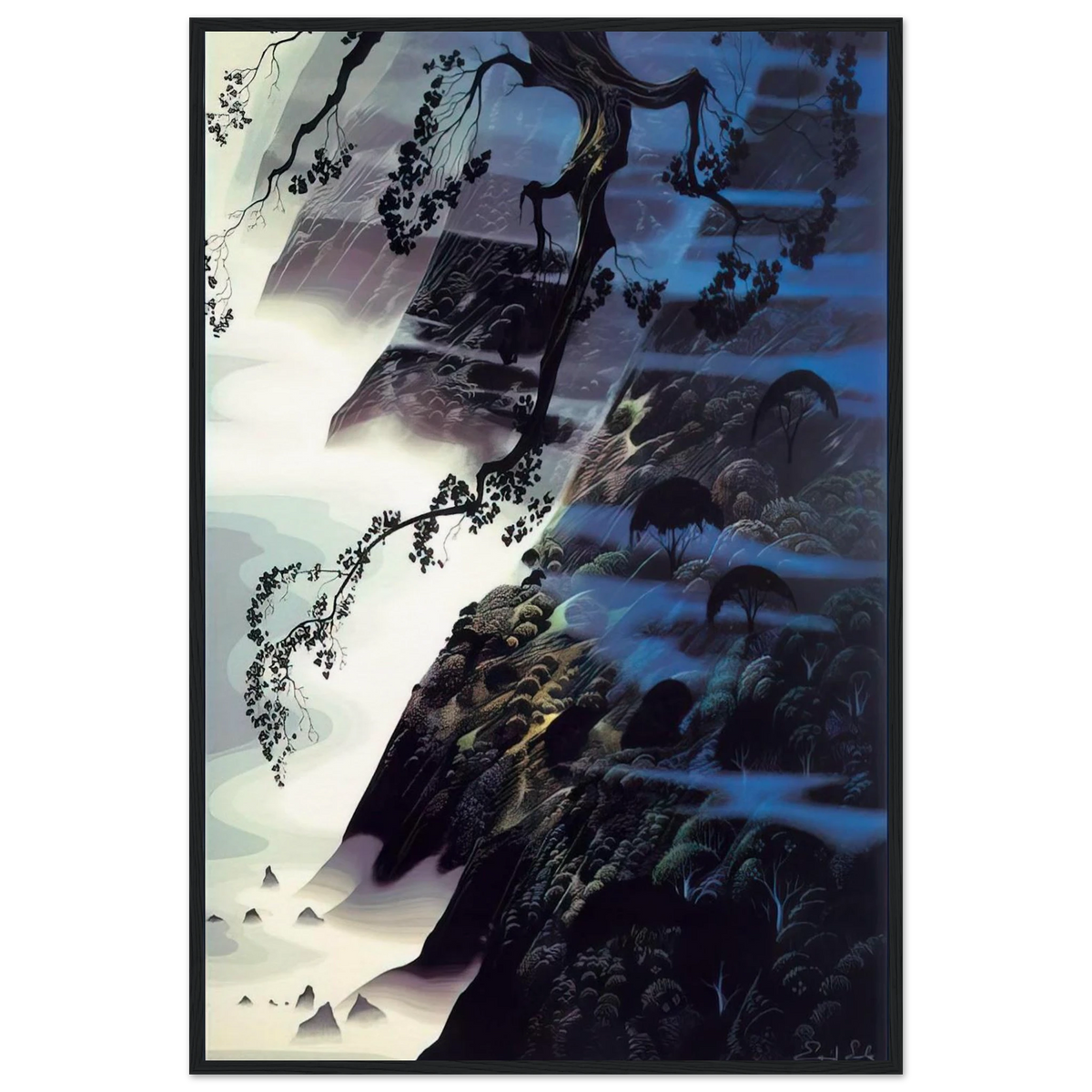 Sea Wind and Fog Framed Poster | Eyvind Earle Framed Prints Wall Art | Eyvind Earle Prints