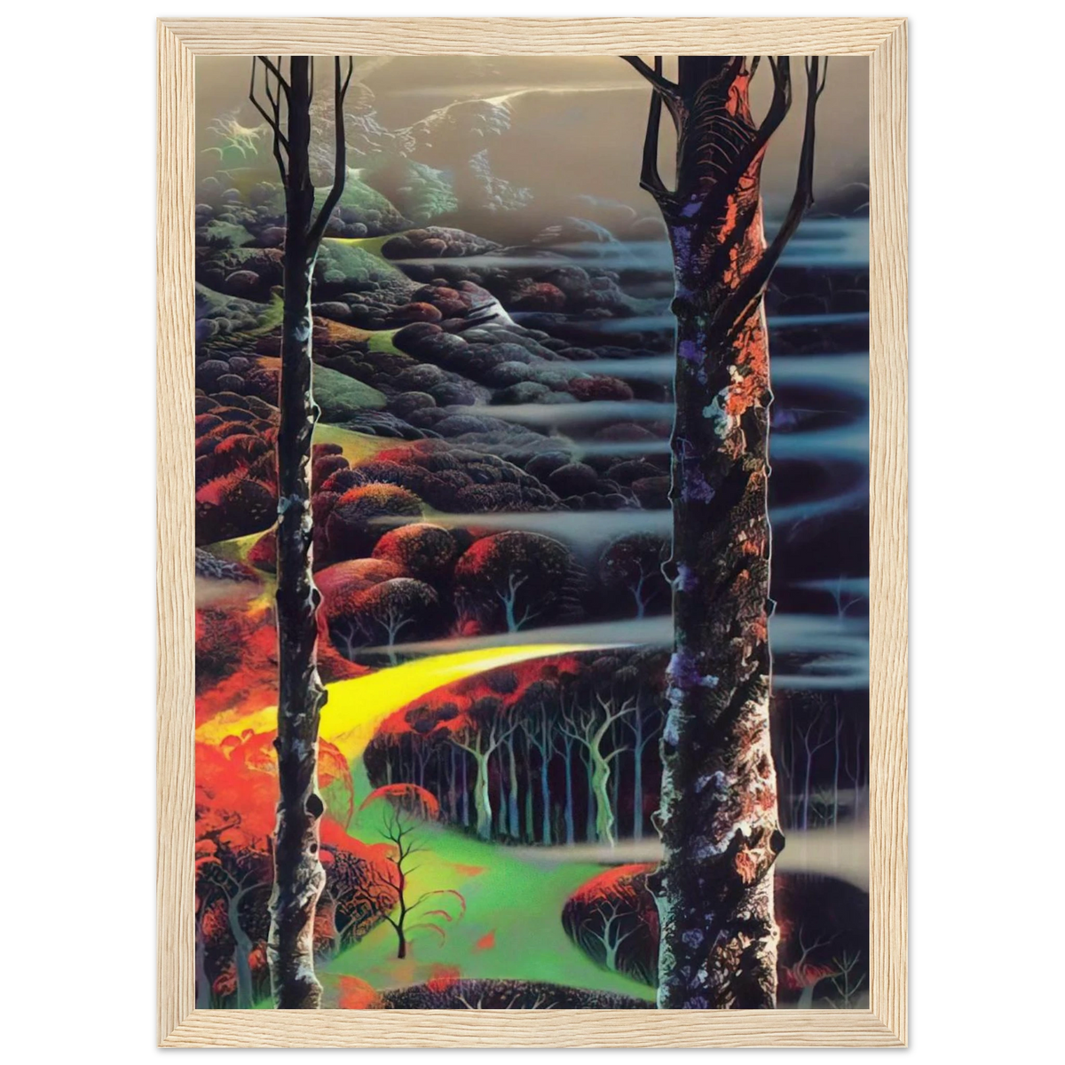 A Touch of Autumn Framed Poster | Eyvind Earle Framed Prints Wall Art | Eyvind Earle Prints