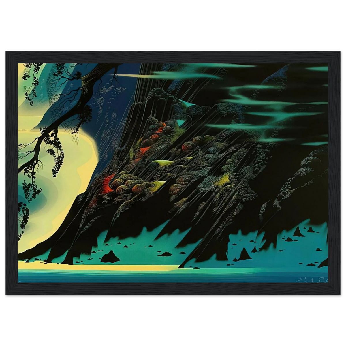 Coastal Magic Framed Poster | Eyvind Earle Framed Prints Wall Art | Eyvind Earle Prints