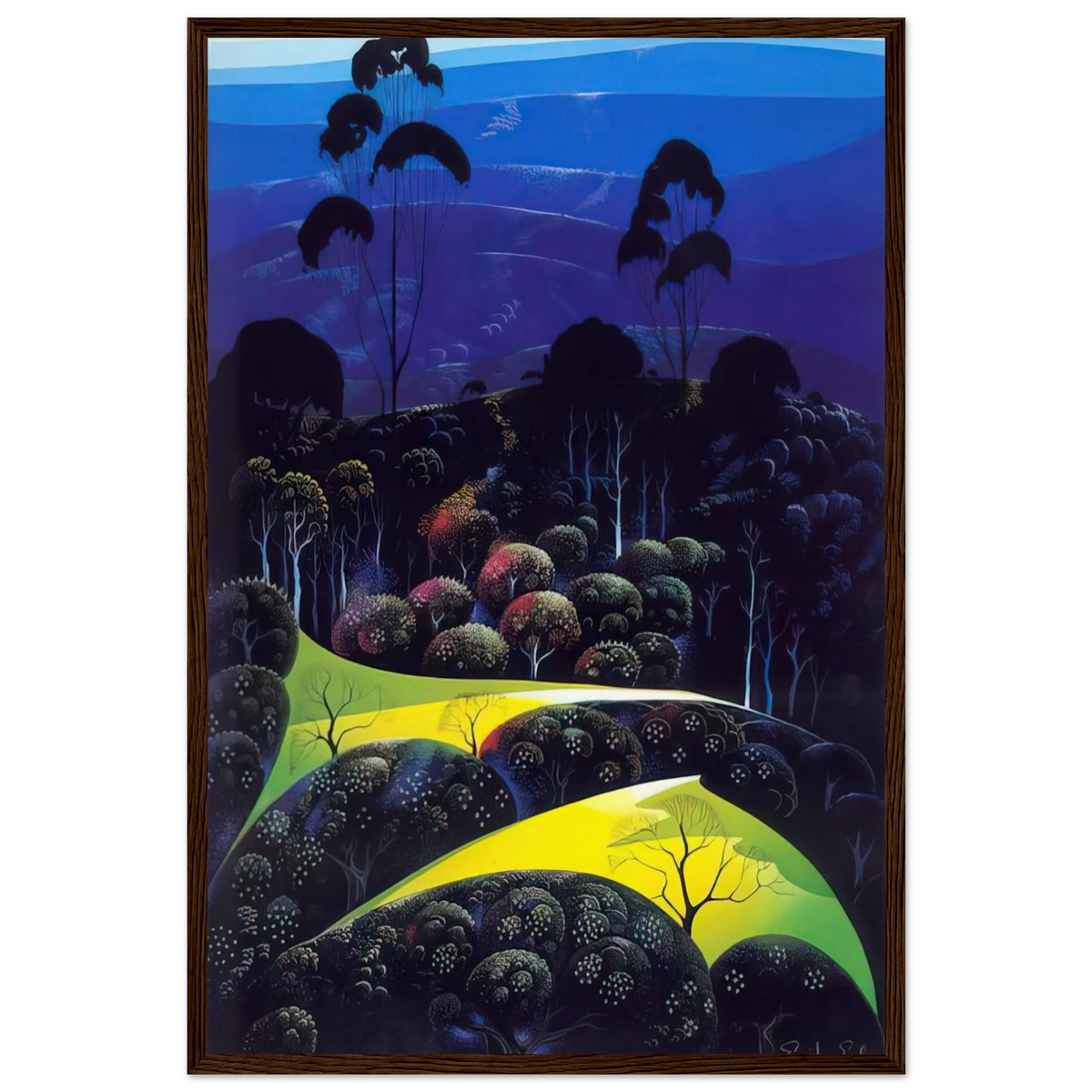 Inland from the Sea Framed Poster | Eyvind Earle Framed Prints Wall Art | Eyvind Earle Prints