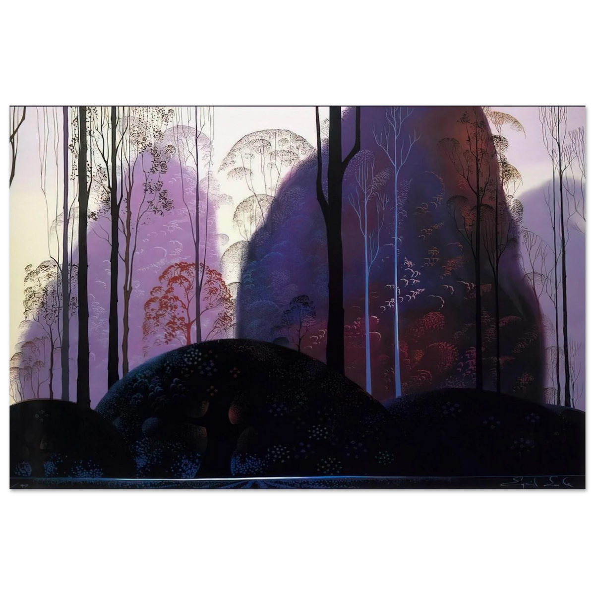 Mauve Redand Purple Poster | Eyvind Earle Poster | Eyvind Earle Prints