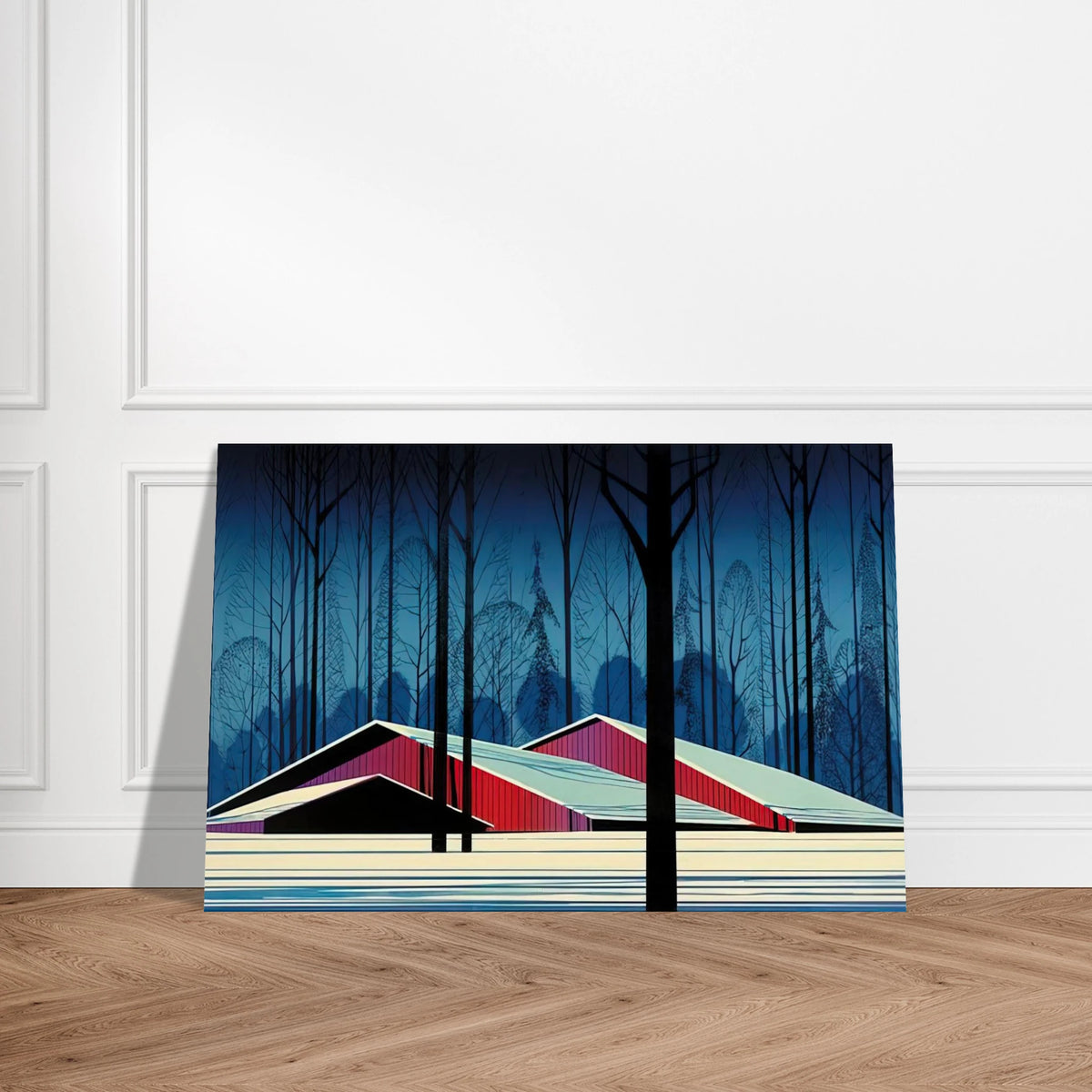 Winter Barns Poster | Eyvind Earle Poster | Eyvind Earle Prints