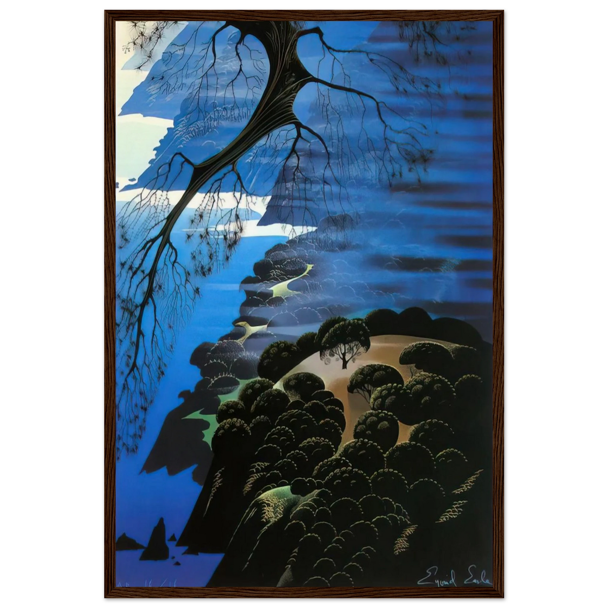 Mystical Coastline Framed Poster | Eyvind Earle Framed Prints Wall Art | Eyvind Earle Prints