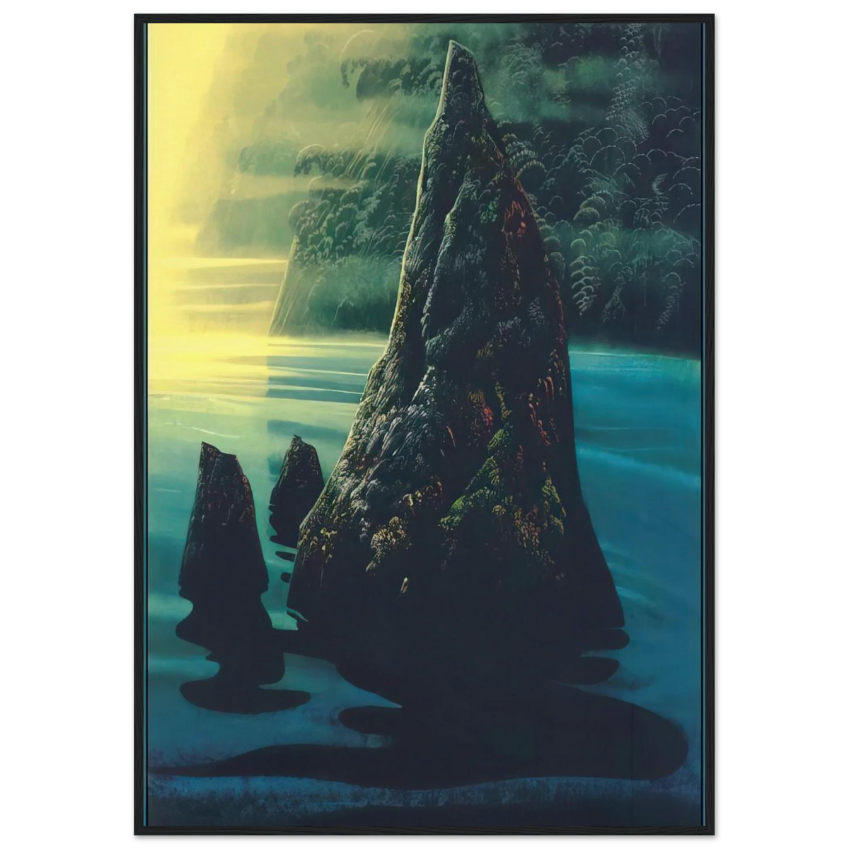 The Rock Framed Poster | Eyvind Earle Framed Prints Wall Art | Eyvind Earle Prints