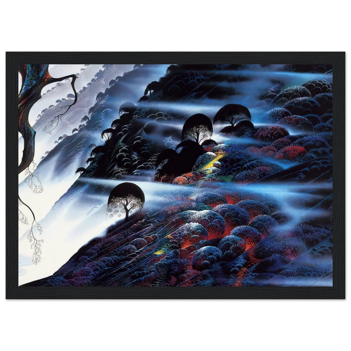 Blue Light Framed Poster | Eyvind Earle Framed Prints Wall Art | Eyvind Earle Prints