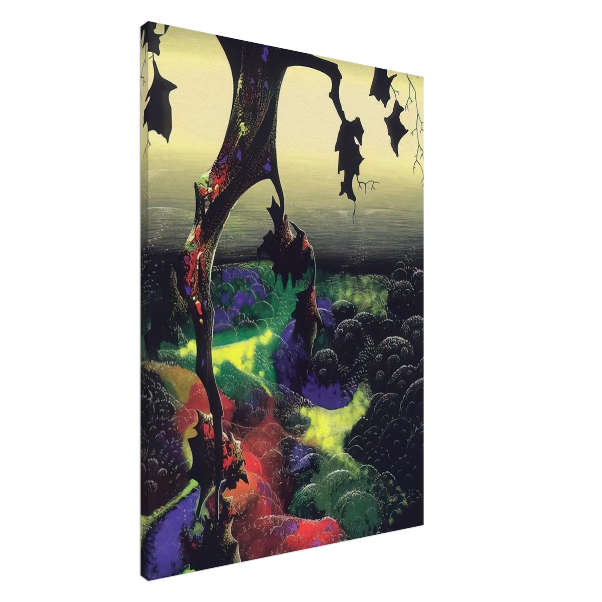 Crimson Red and Gold Canvas | Eyvind Earle Canvas | Eyvind Earle Prints