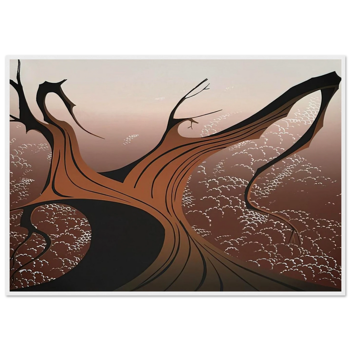 Brown Tree Framed Poster | Eyvind Earle Framed Prints Wall Art | Eyvind Earle Prints