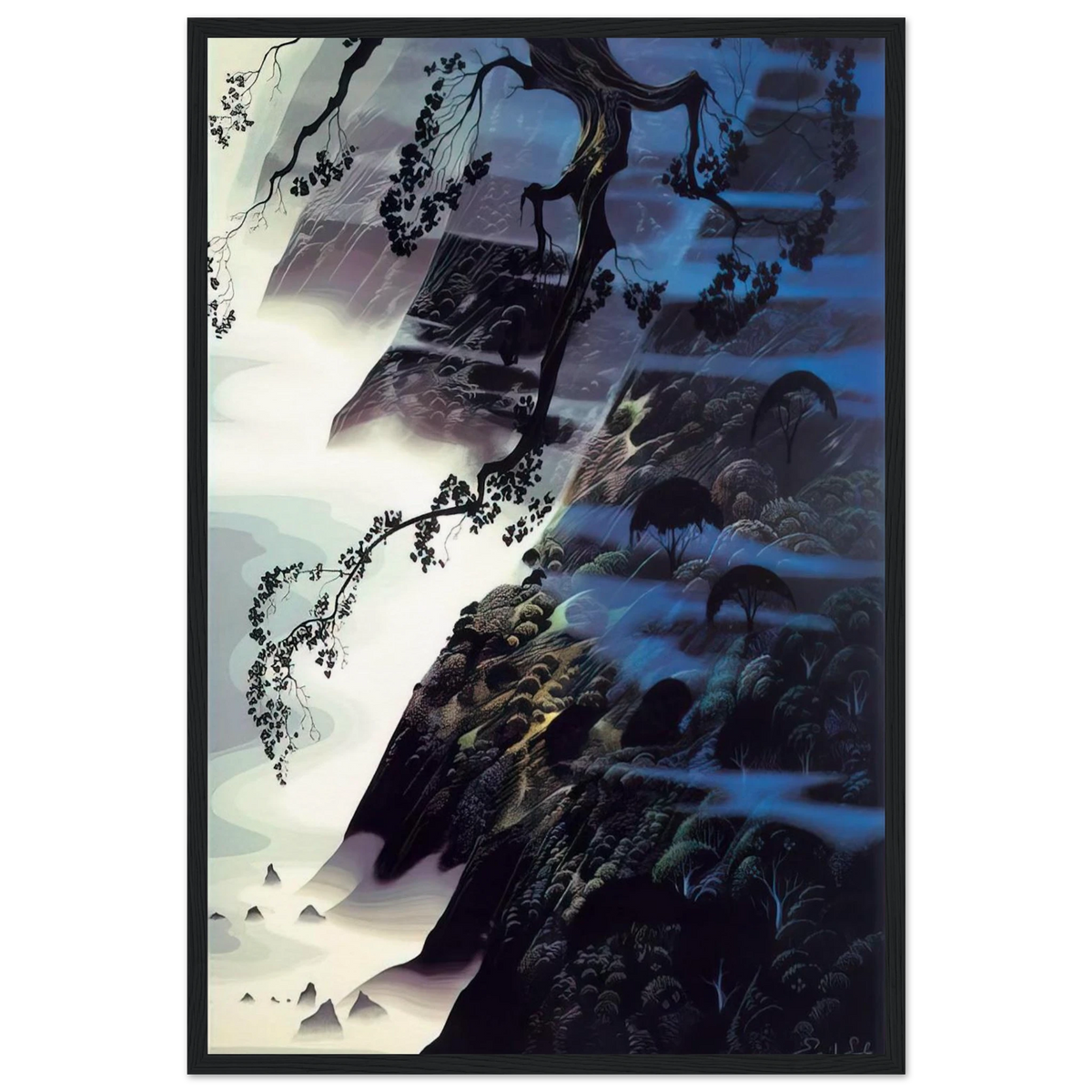 Sea Wind and Fog Framed Poster | Eyvind Earle Framed Prints Wall Art | Eyvind Earle Prints