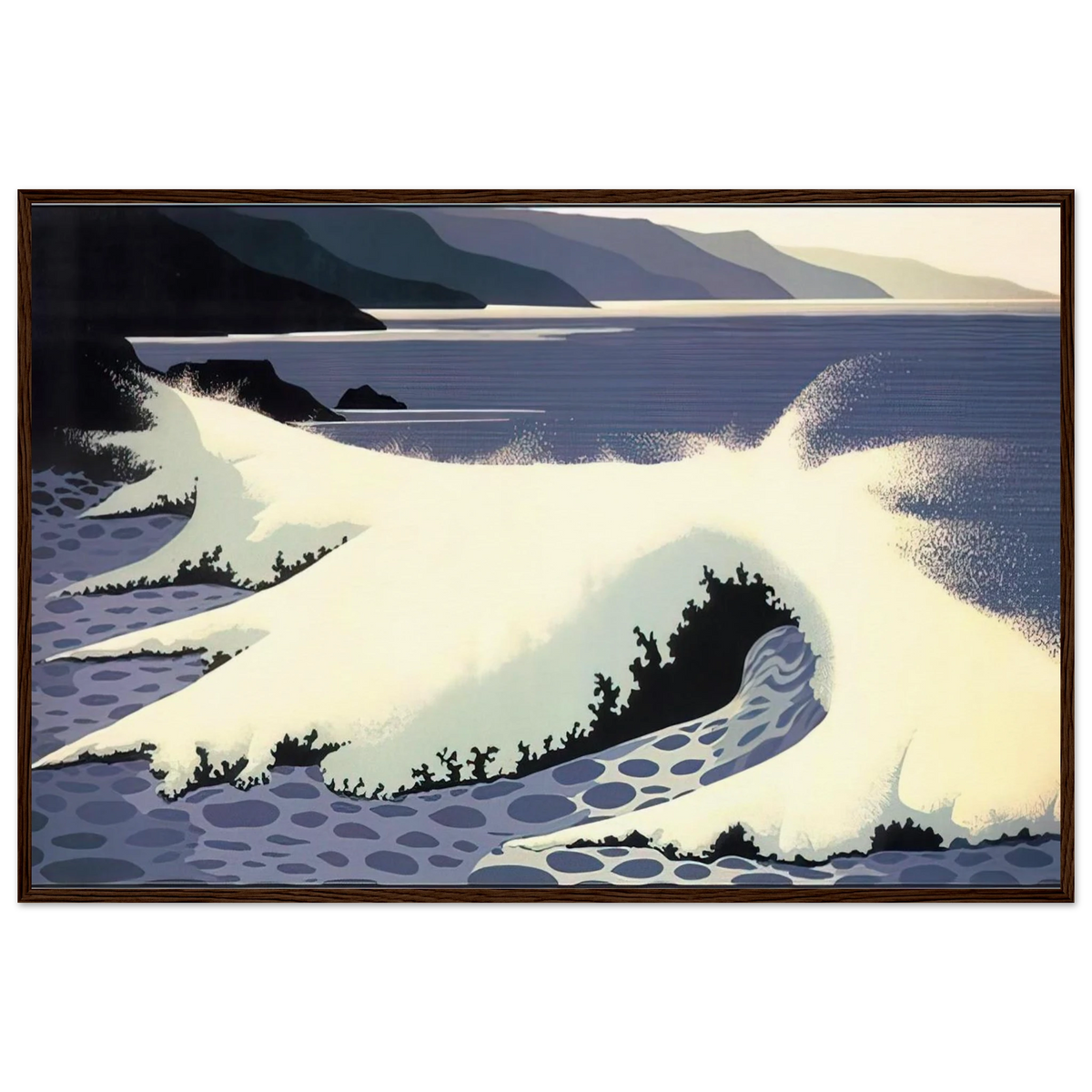 The White Wave Framed Poster | Eyvind Earle Framed Prints Wall Art | Eyvind Earle Prints