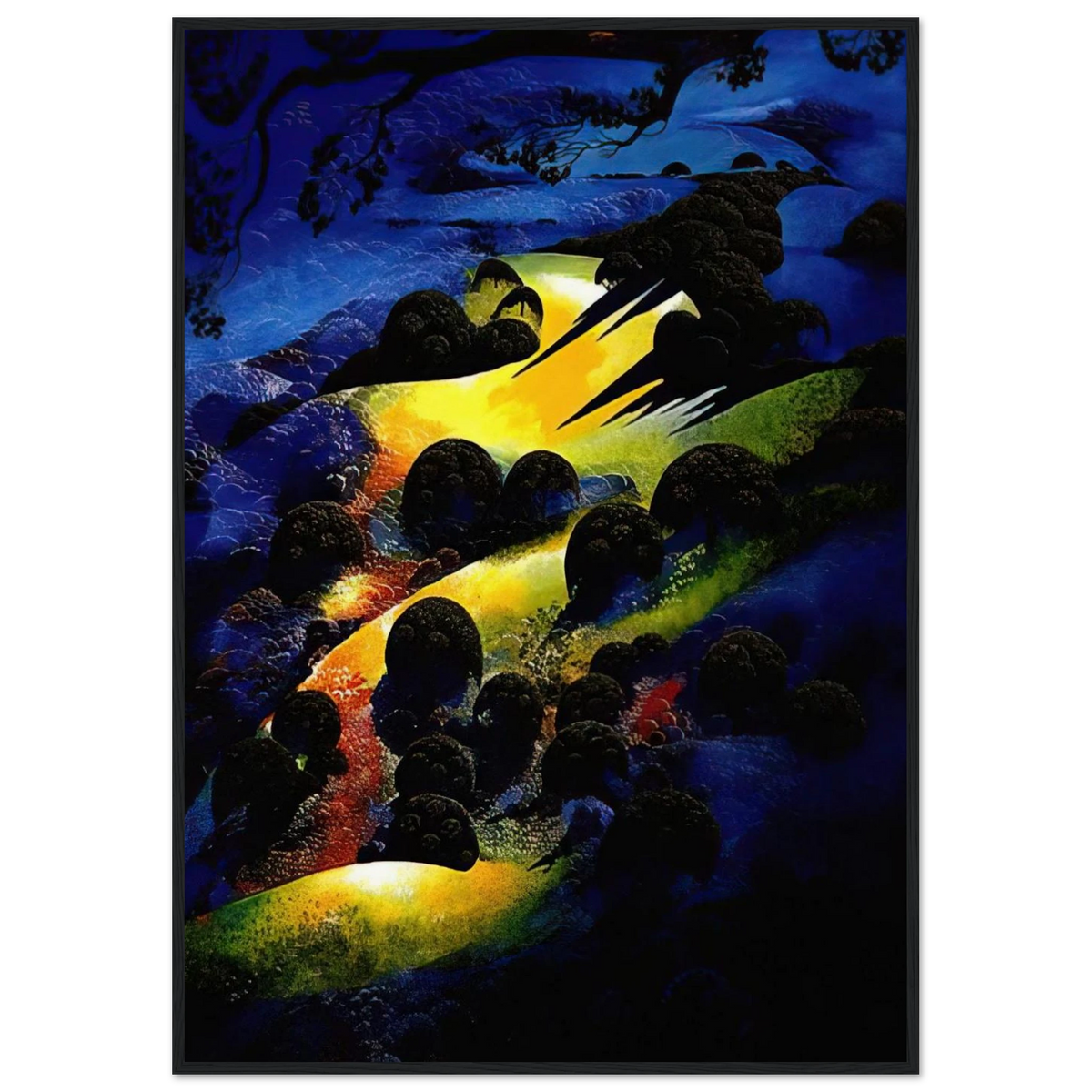 Sunset Flame Framed Poster | Eyvind Earle Framed Prints Wall Art | Eyvind Earle Prints
