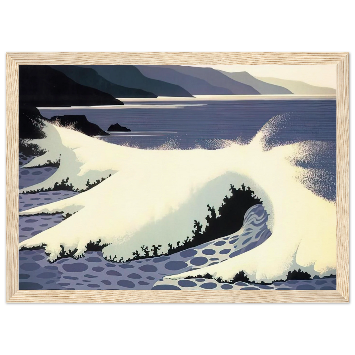 The White Wave Framed Poster | Eyvind Earle Framed Prints Wall Art | Eyvind Earle Prints