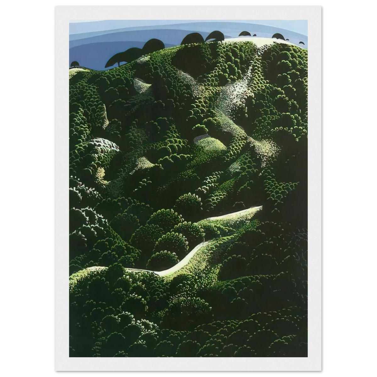 Santa Barbara Mountains Framed Poster | Eyvind Earle Framed Prints Wall Art | Eyvind Earle Prints