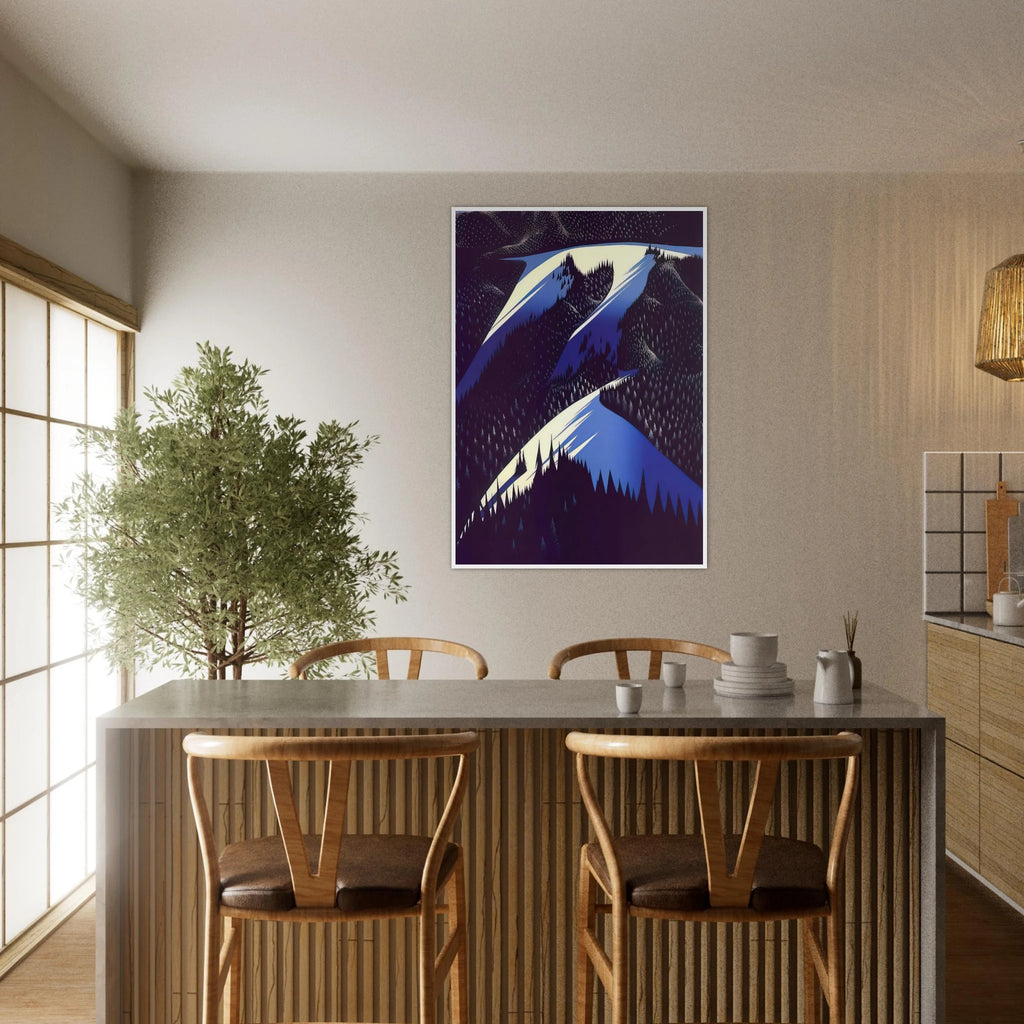 Black Evergreen Forest Framed Poster | Eyvind Earle Framed Prints Wall Art | Eyvind Earle Prints