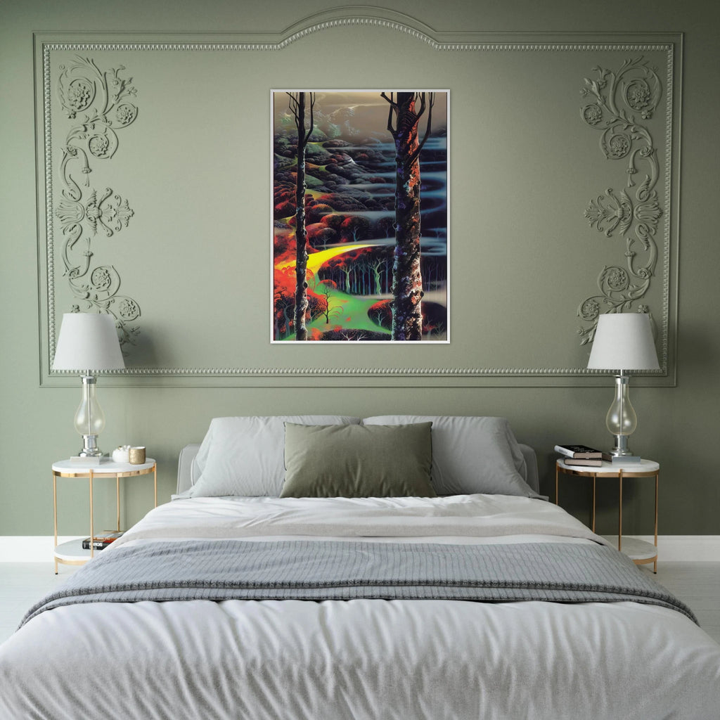 A Touch of Autumn Framed Poster | Eyvind Earle Framed Prints Wall Art | Eyvind Earle Prints