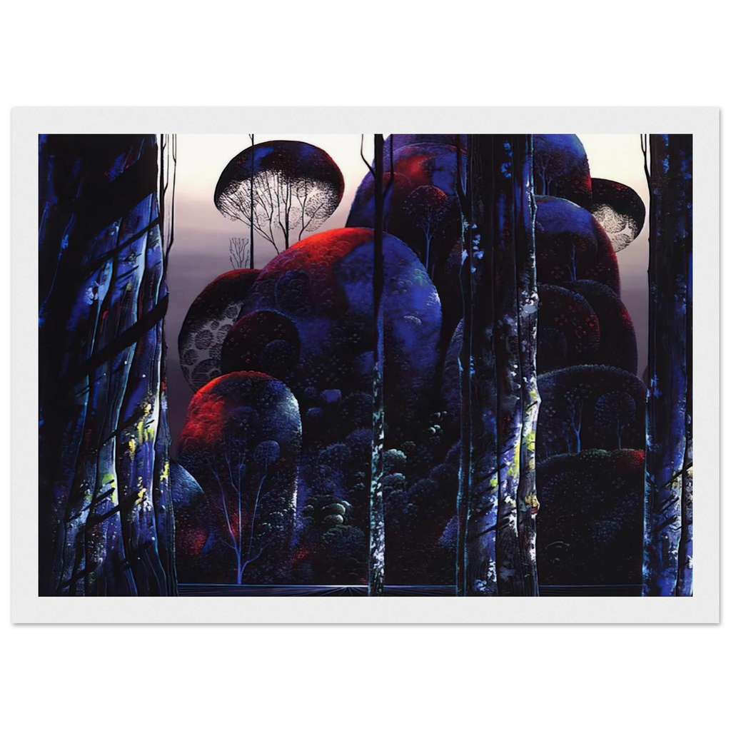 Trees Draped in Autumn Framed Poster | Eyvind Earle Framed Prints Wall Art | Eyvind Earle Prints