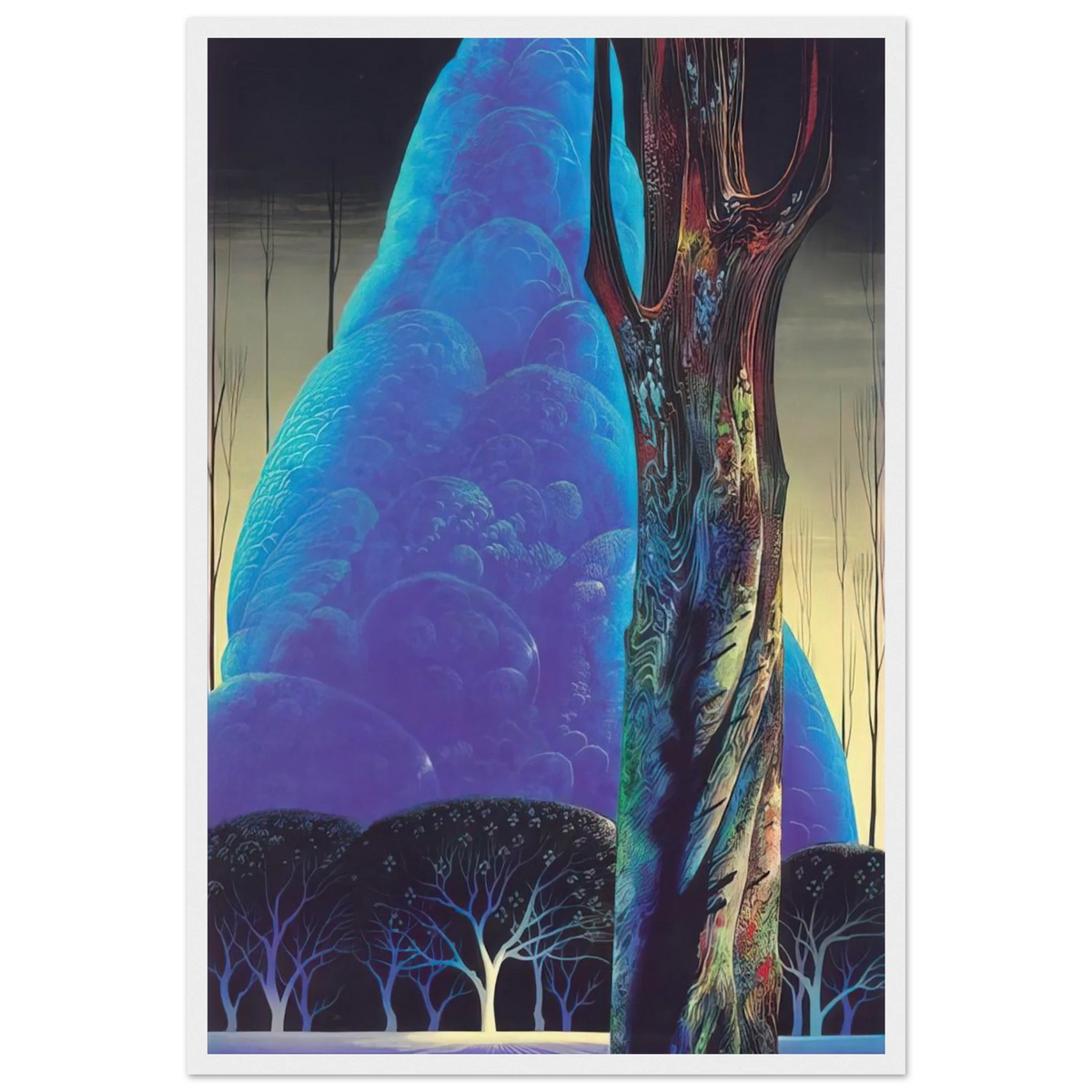 Blue Nocturne Framed Poster | Eyvind Earle Framed Prints Wall Art | Eyvind Earle Prints