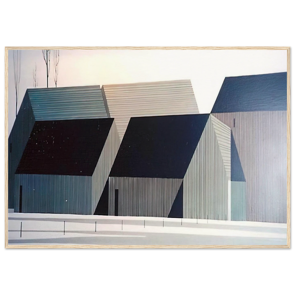 Barns Framed Poster | Eyvind Earle Framed Prints Wall Art | Eyvind Earle Prints