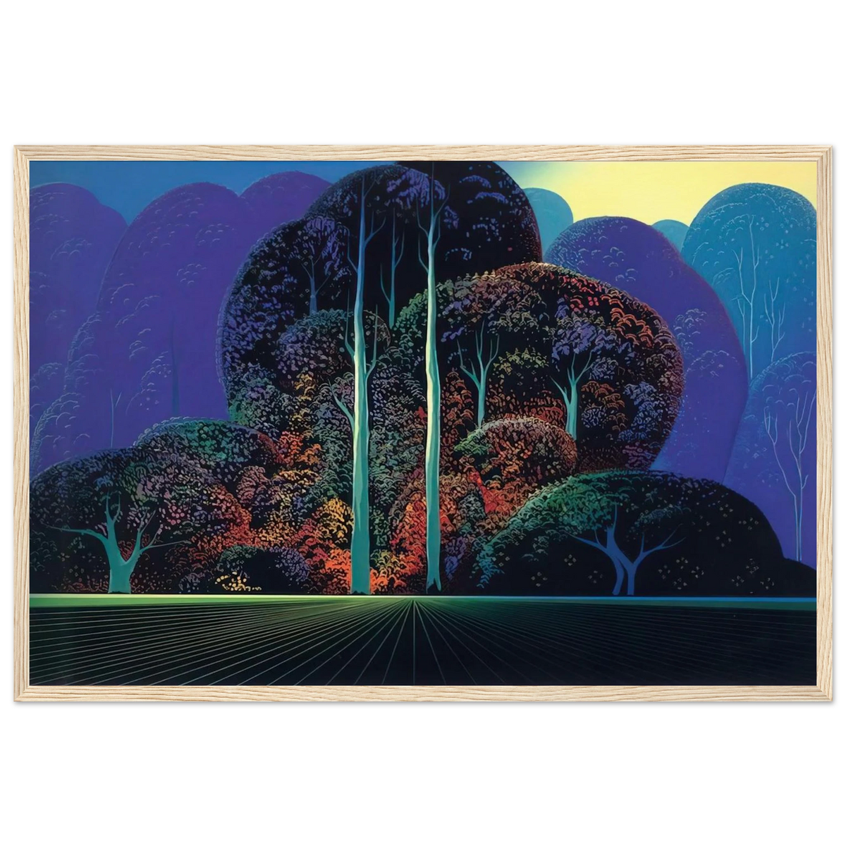 Softening Shades of Twilight Framed Poster | Eyvind Earle Framed Prints Wall Art | Eyvind Earle Prints