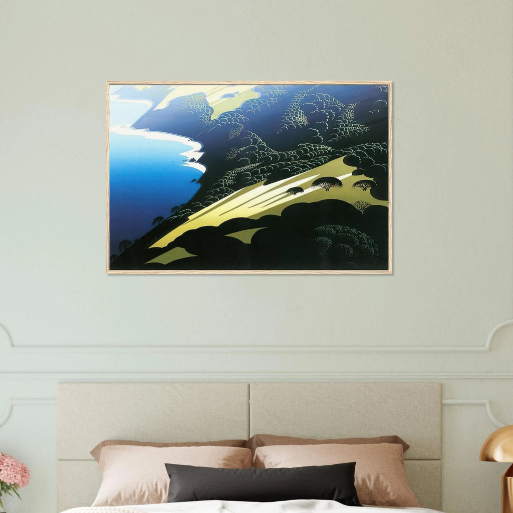 Seaside Pastures Framed Poster | Eyvind Earle Framed Prints Wall Art | Eyvind Earle Prints