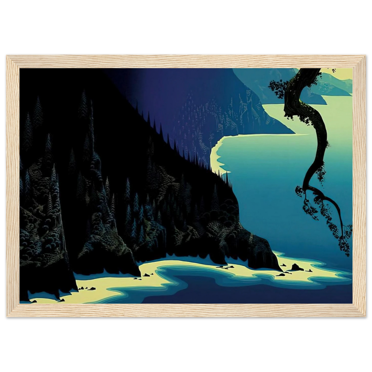 Big Sur Framed Poster | Eyvind Earle Framed Prints Wall Art | Eyvind Earle Prints