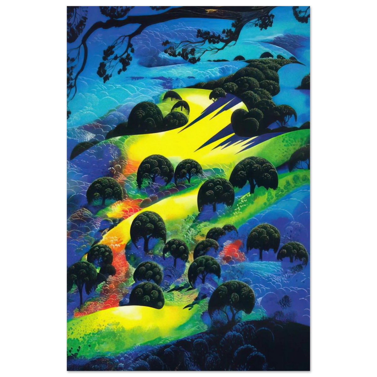 Fading Sunset Flame Poster | Eyvind Earle Poster | Eyvind Earle Prints