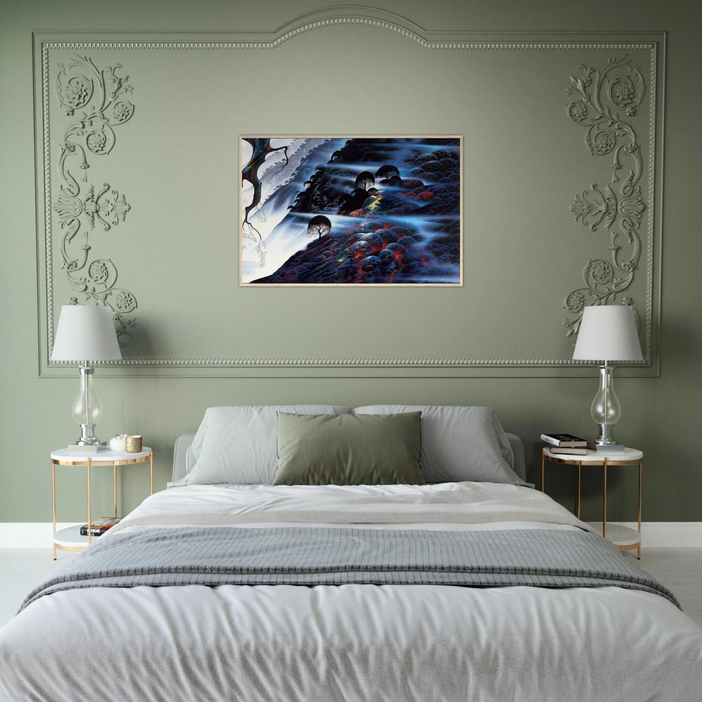 Blue Light Framed Poster | Eyvind Earle Framed Prints Wall Art | Eyvind Earle Prints