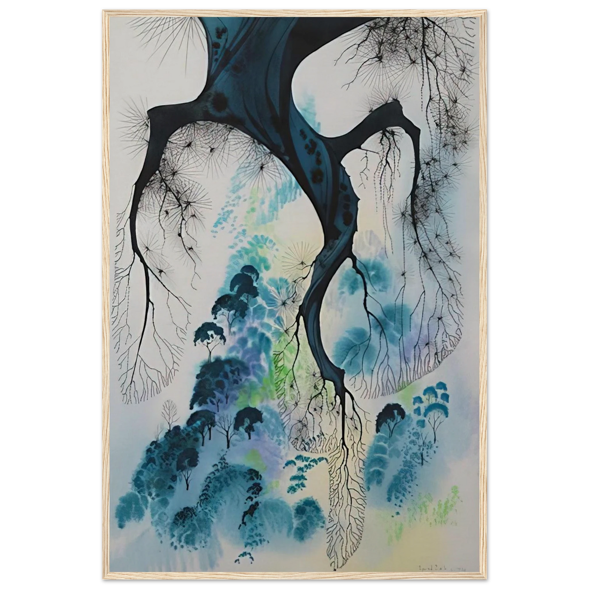 Coastline Framed Poster | Eyvind Earle Framed Prints Wall Art | Eyvind Earle Prints