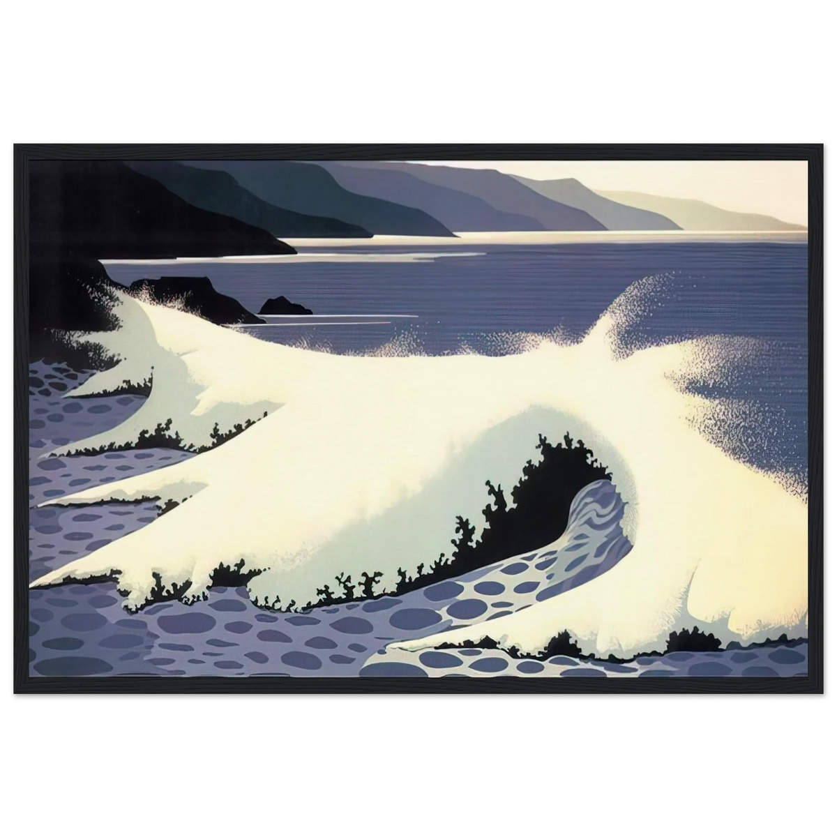 The White Wave Framed Poster | Eyvind Earle Framed Prints Wall Art | Eyvind Earle Prints