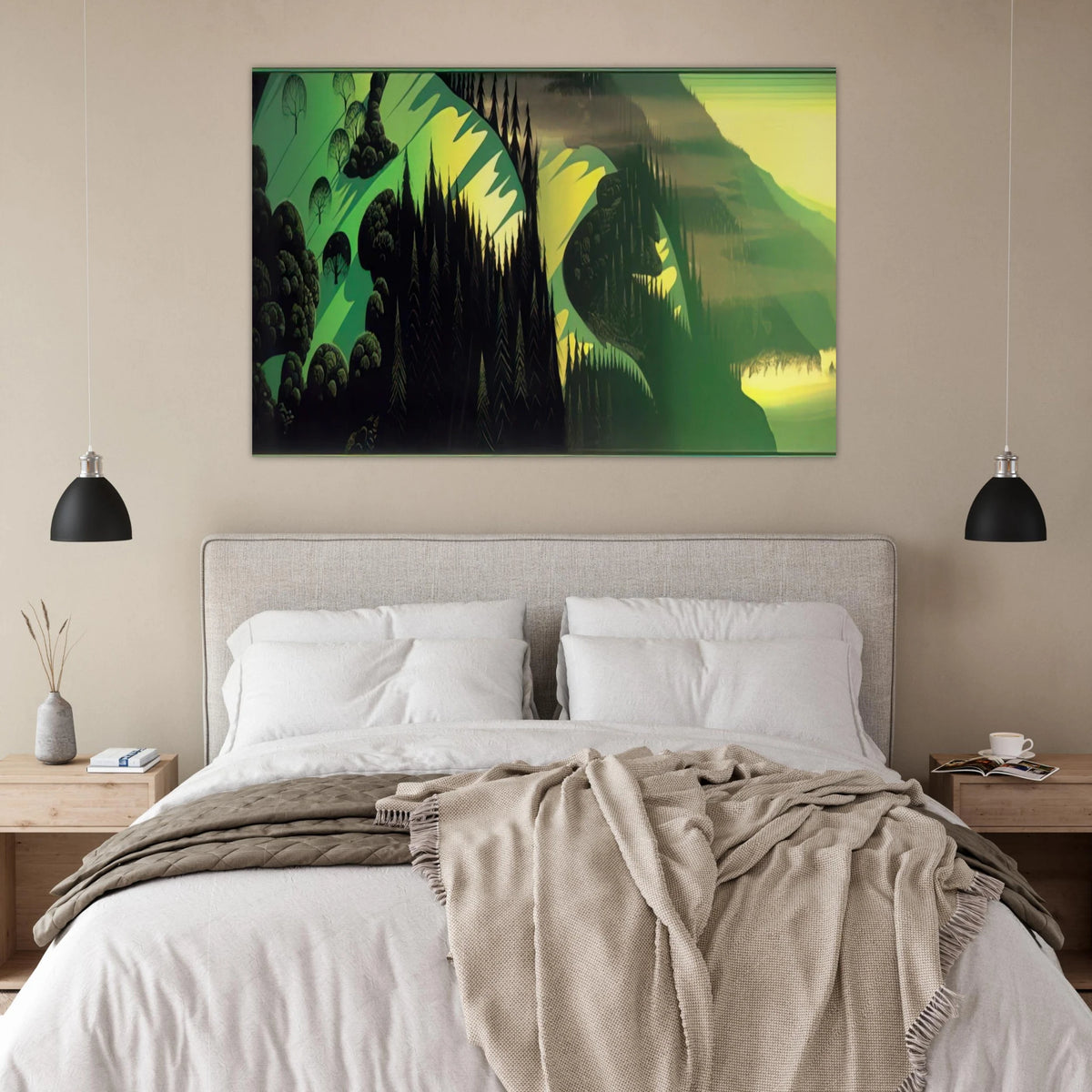 Three Pastures by the Sea Poster | Eyvind Earle Poster | Eyvind Earle Prints