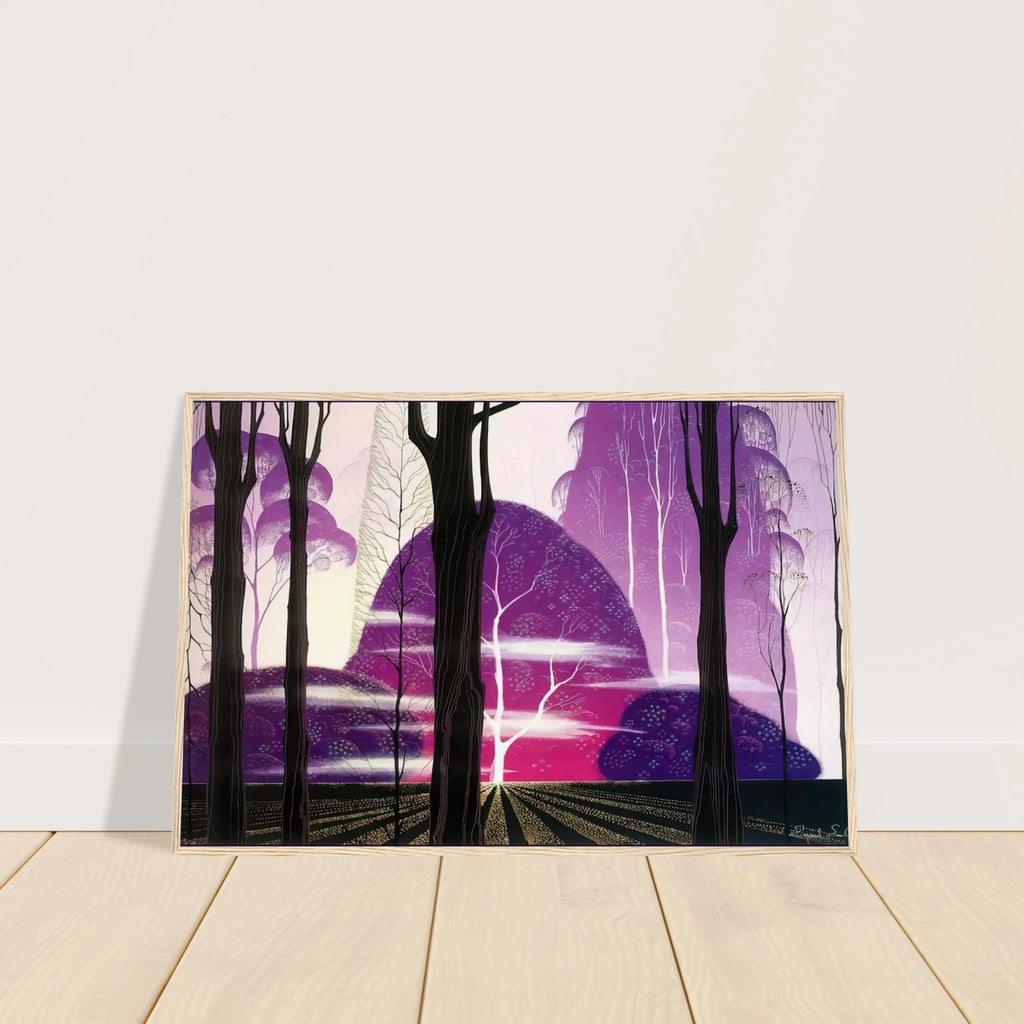 Purple Dawn Framed Poster | Eyvind Earle Framed Prints Wall Art | Eyvind Earle Prints