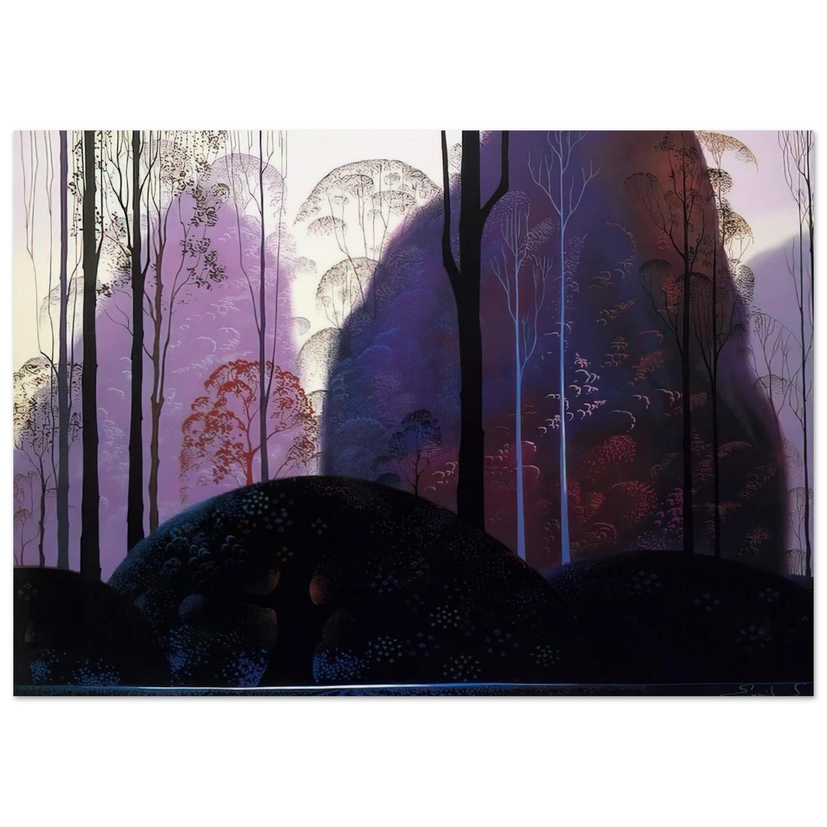 Mauve Redand Purple Poster | Eyvind Earle Poster | Eyvind Earle Prints