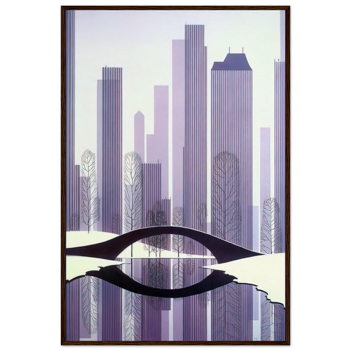 Central Park Framed Poster | Eyvind Earle Framed Prints Wall Art | Eyvind Earle Prints