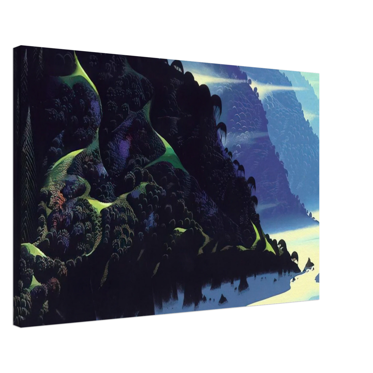 Blue Coastline Canvas | Eyvind Earle Canvas | Eyvind Earle Prints